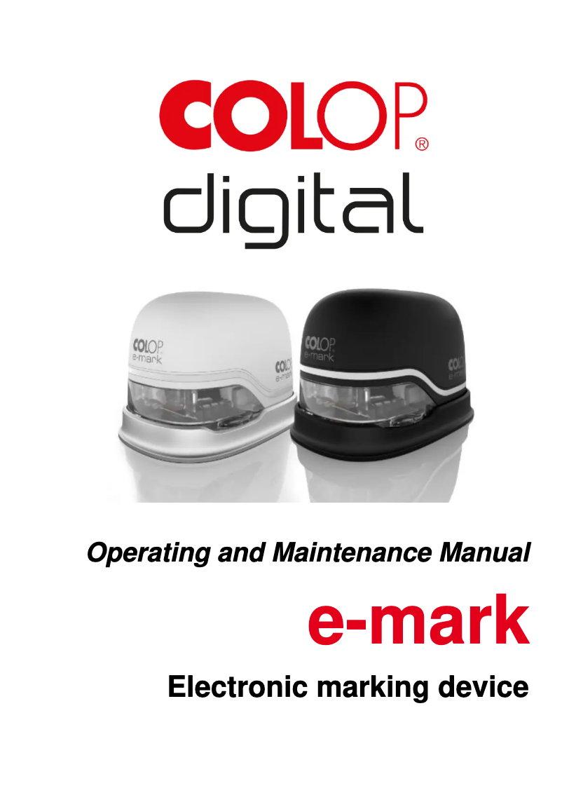 Image de la première page du manuel de l'appareil e-mark