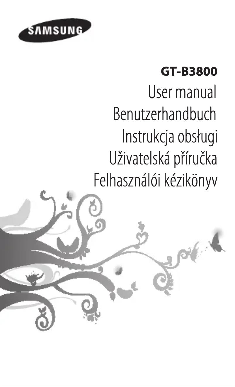 Image de la première page du manuel de l'appareil GT-B3800