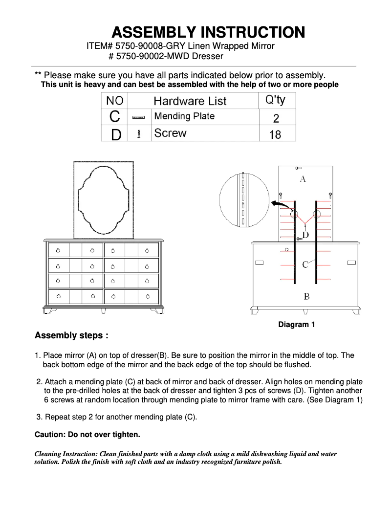 Page 1 de la notice Manuel utilisateur Hooker 5750-90008-GRY