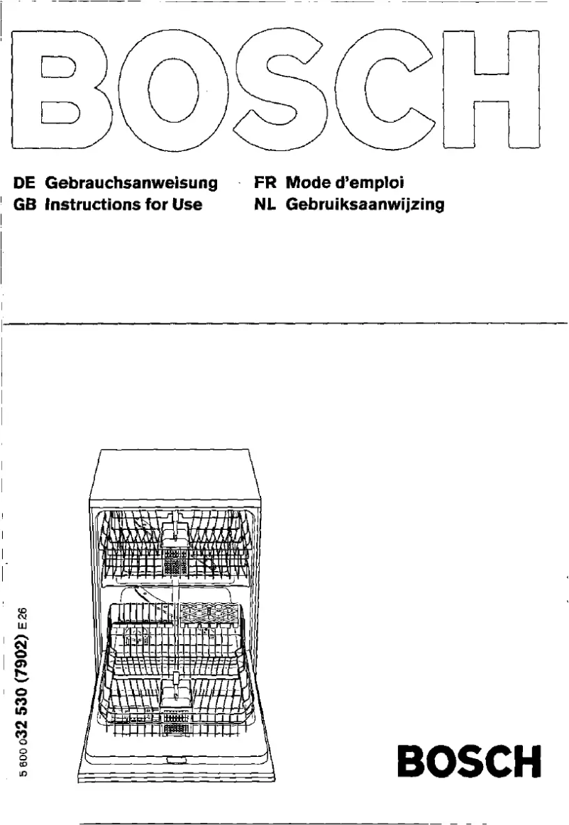 Page n°1 - Manuel utilisateur Bosch SGS5902