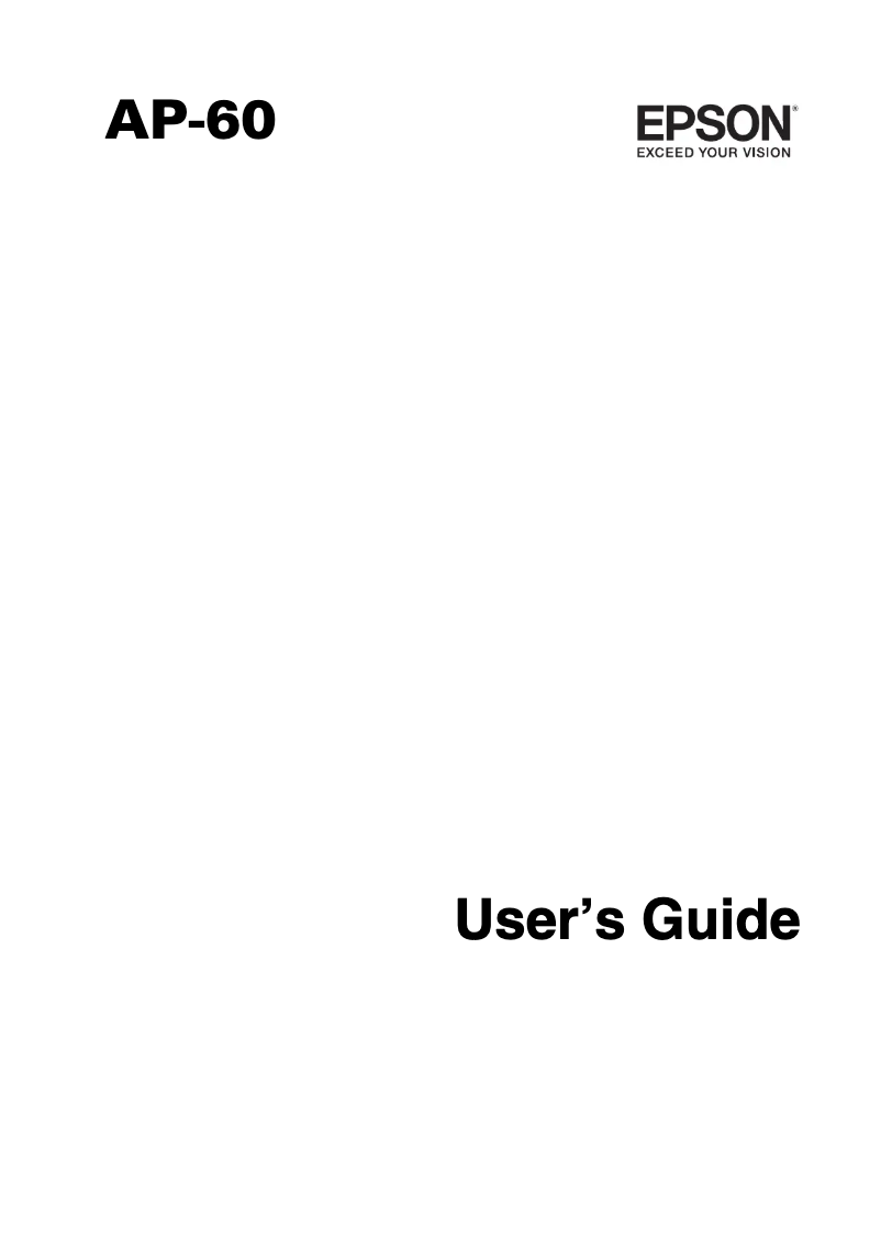 Imagen de la primera página del manual del dispositivo AP-60