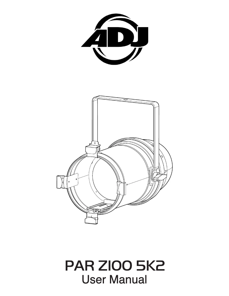 Page 1 de la notice Manuel utilisateur Adj Par Z100 5K2