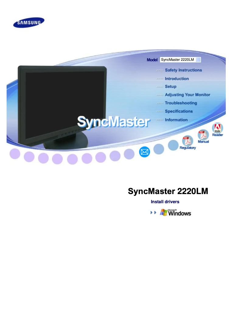 Image de la première page du manuel de l'appareil SyncMaster 2220LM