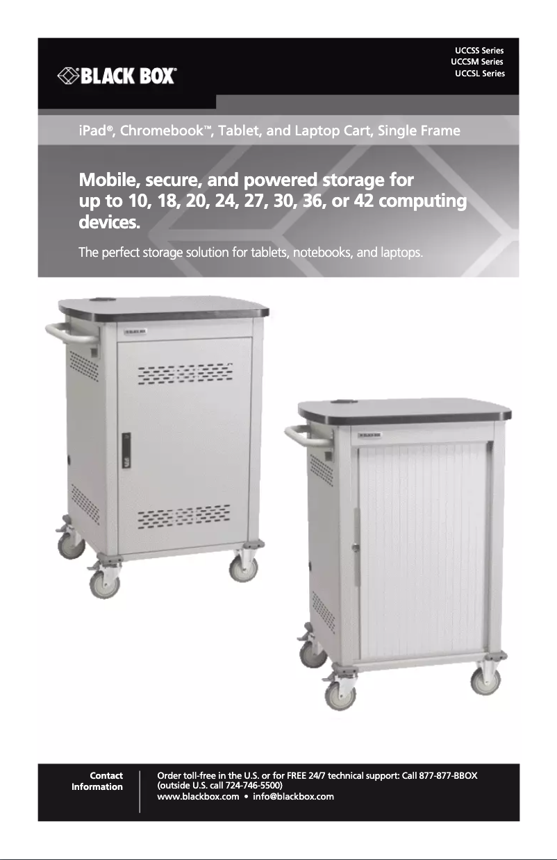 Page 1 de la notice Manuel utilisateur Black Box UCCSM27H-ILC