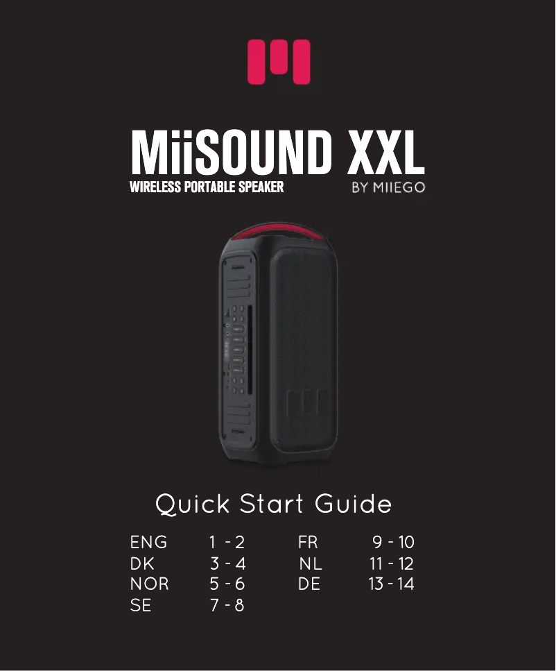 Página 1 del manual Manual de usuario Miiego MiiSOUND XXL