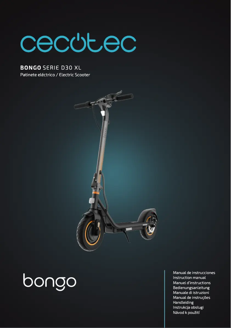 Page 1 de la notice Manuel utilisateur Cecotec Bongo D30 XL