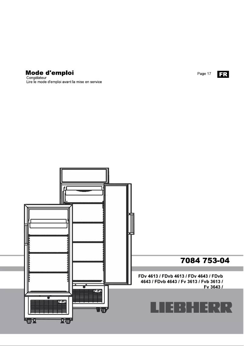 Page n°1 - Manuel utilisateur Liebherr Fv 3643