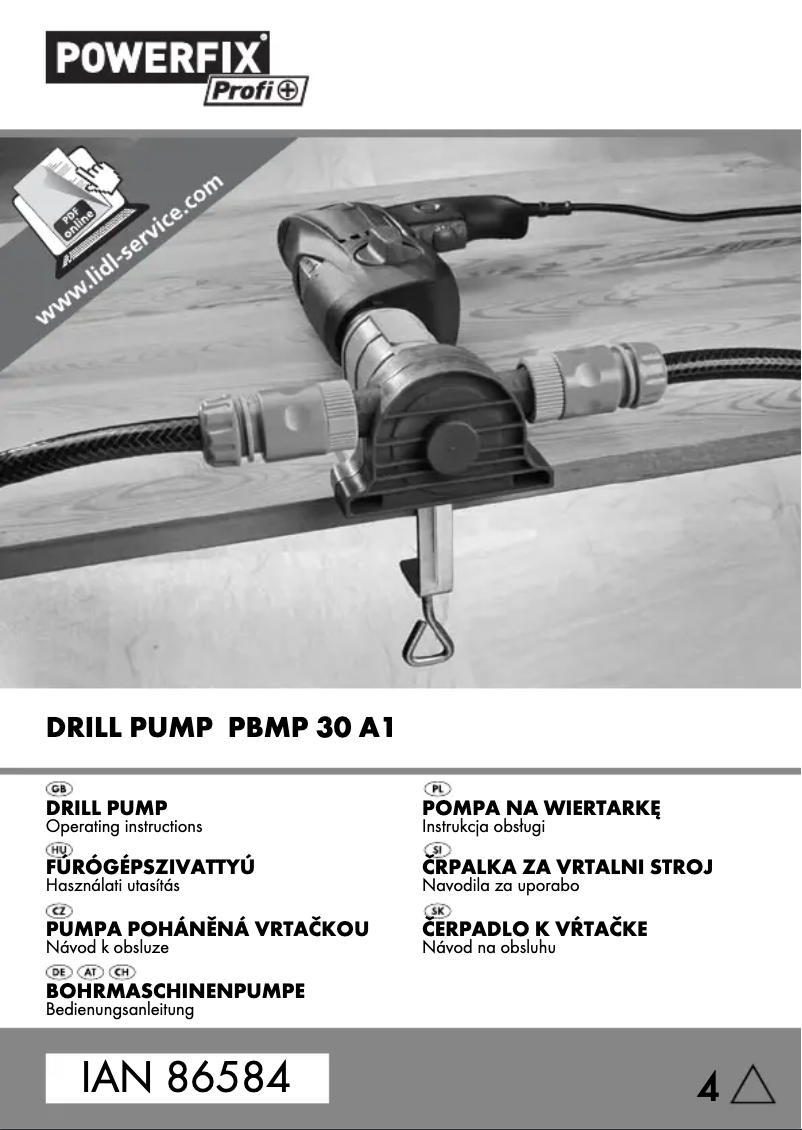 Imagen de la primera página del manual del dispositivo PBMP 30 A1