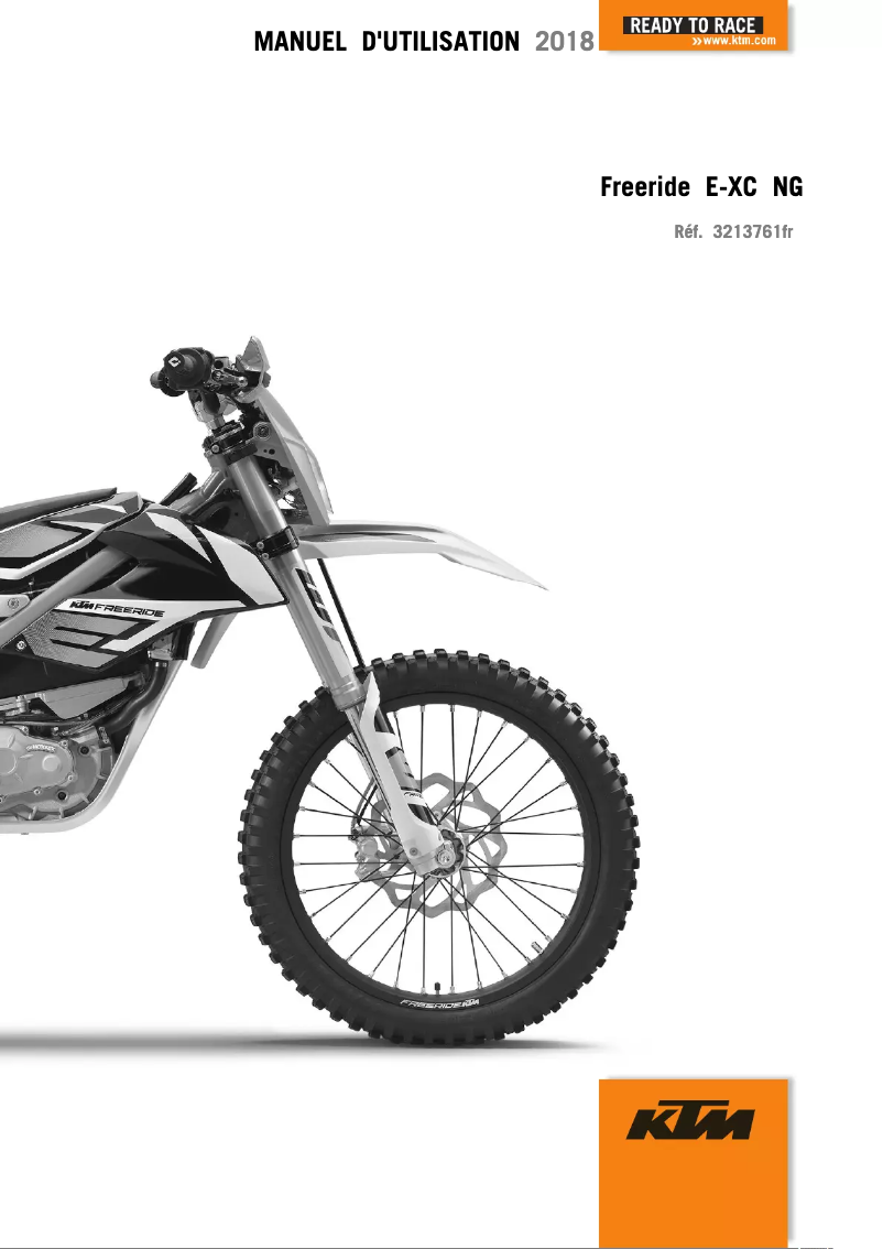 Page n°1 - Manuel utilisateur KTM Freeride E-XC (2018)