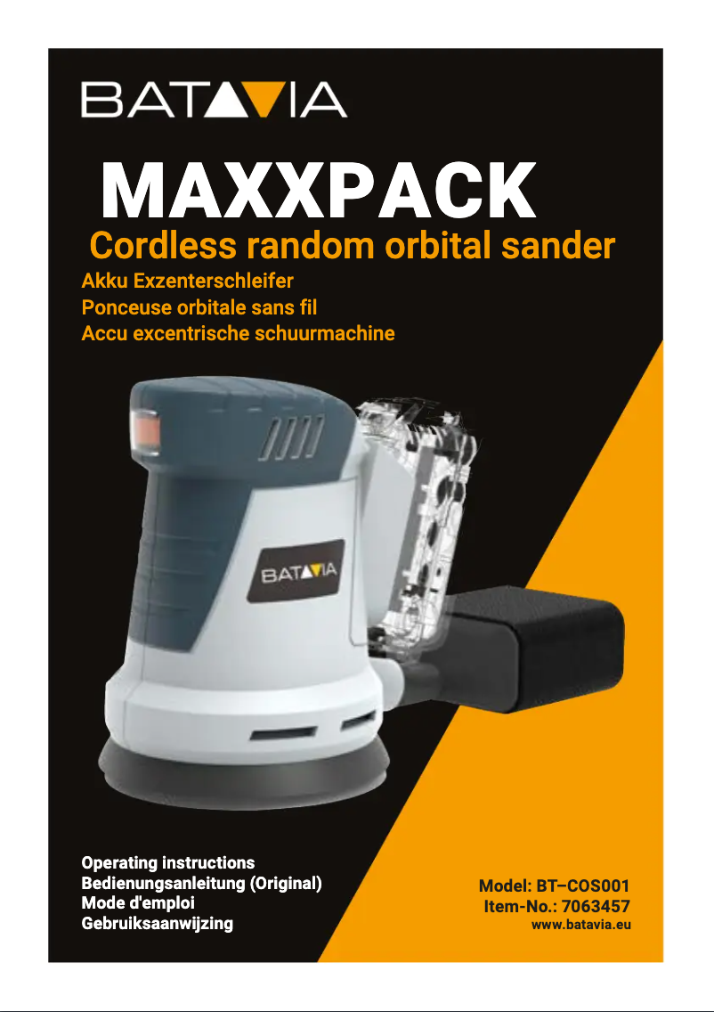 Page n°1 - Manuel utilisateur Batavia BT–COS001