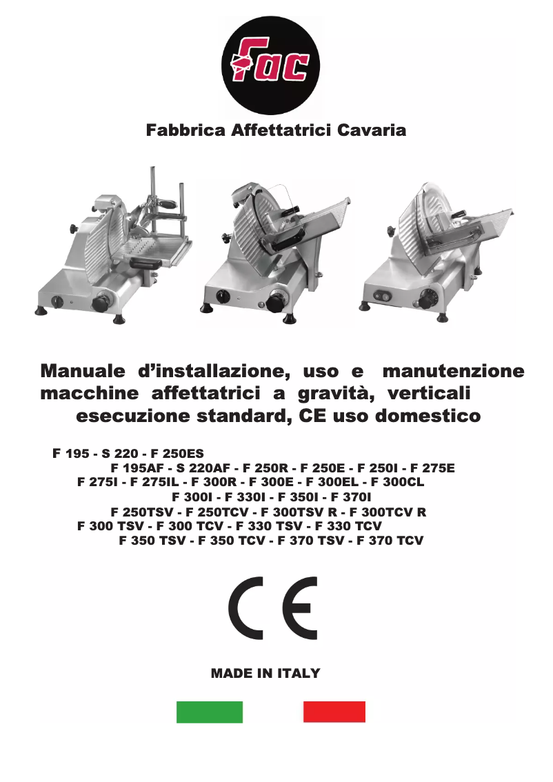 Image de la première page du manuel de l'appareil F 300R