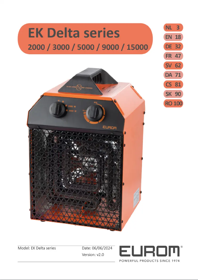 Página 1 del manual Manual de usuario Eurom EK Delta 5000