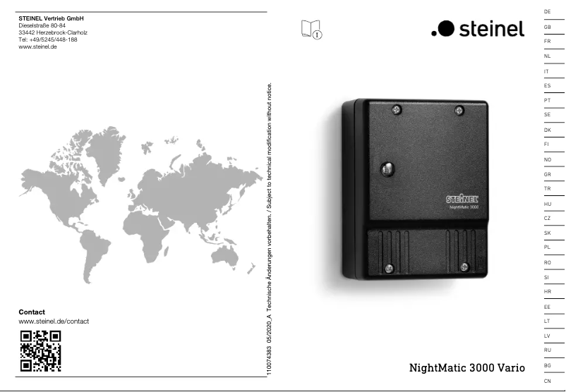 Image de la première page du manuel de l'appareil NightMatic 3000 Vario