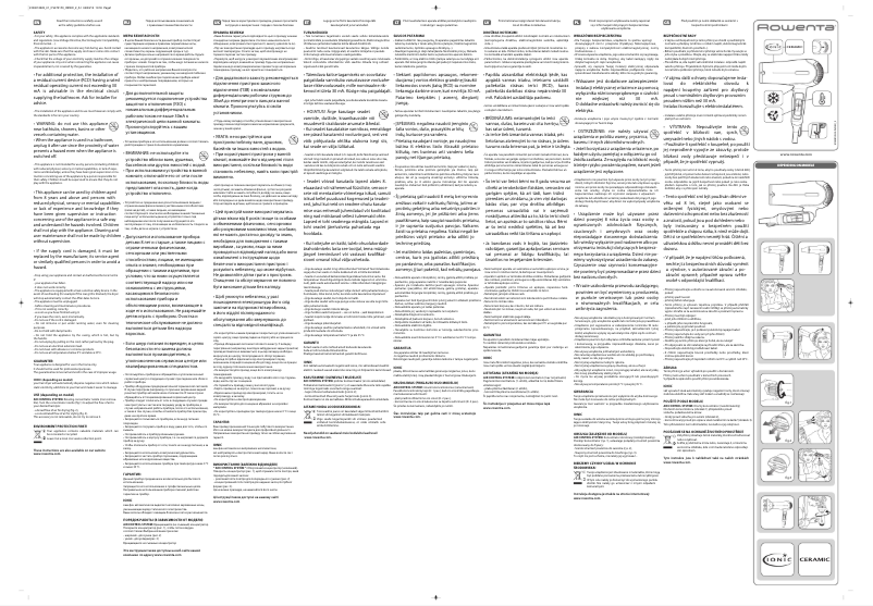 Page 1 de la notice Manuel utilisateur Rowenta Compact Pro CV4721