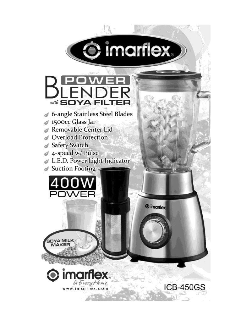 Image de la première page du manuel de l'appareil ICB-450GS