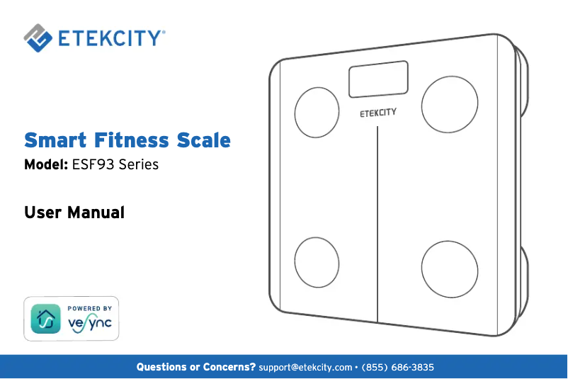Página 1 del manual Manual de usuario Etekcity ESF93
