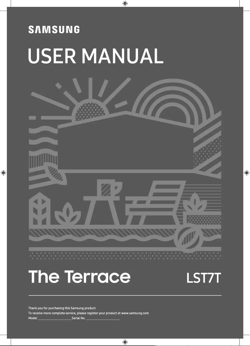 Page 1 de la notice Manuel utilisateur Samsung The Terrace 75LST7B