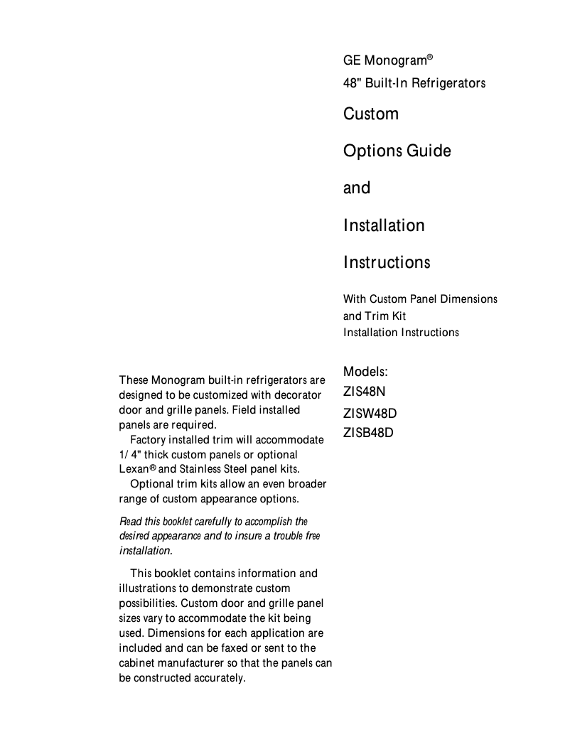 Imagen de la primera página del manual del dispositivo ZKT48