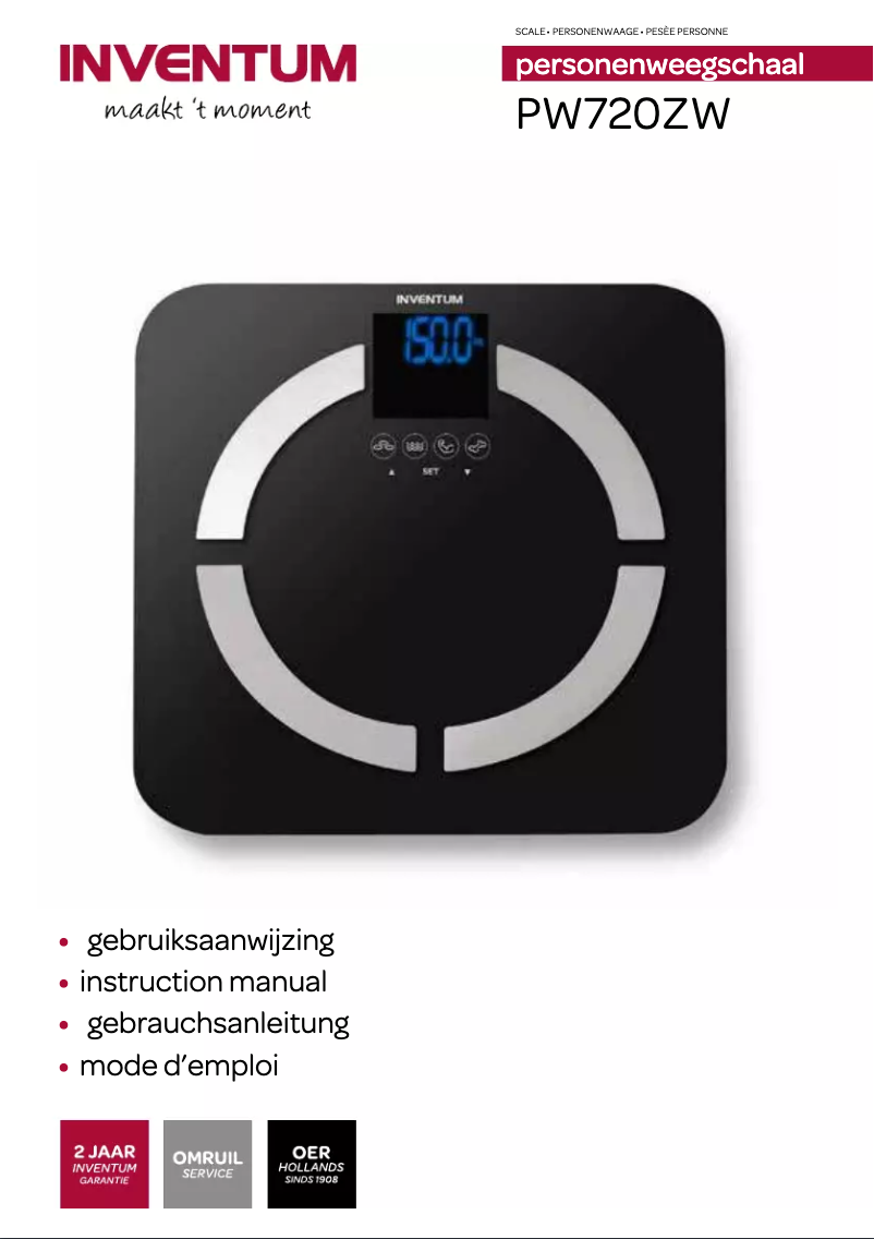 Page 1 de la notice Manuel utilisateur Inventum PW720ZW