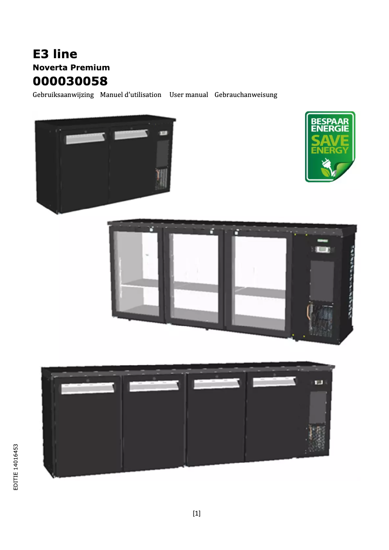 Page 1 de la notice Manuel utilisateur Gamko Noverta Premium 000030058