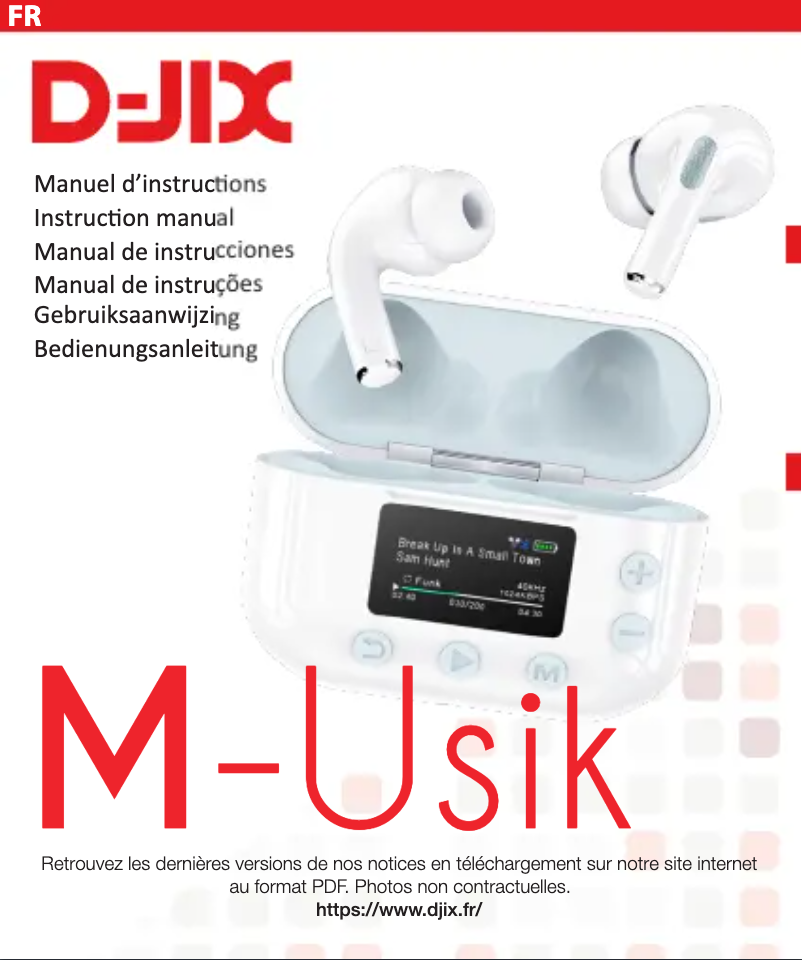Page n°1 - Manuel utilisateur D-Jix M-Usik