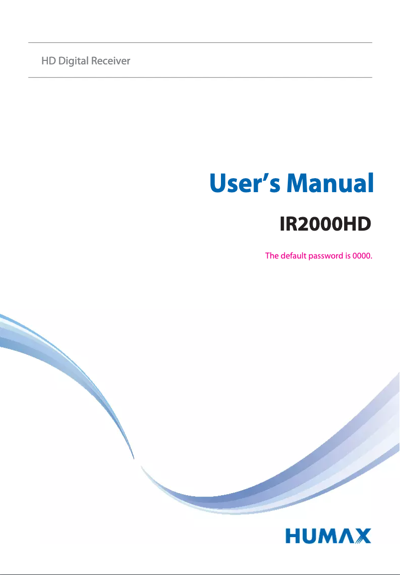 Page 1 de la notice Manuel utilisateur Humax IR2000HD