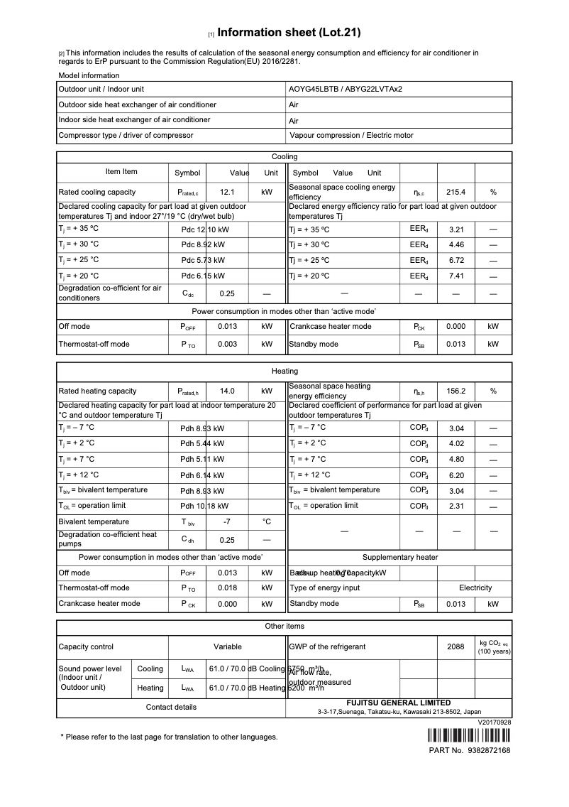 Image de la première page du manuel de l'appareil AOYG45LBTB