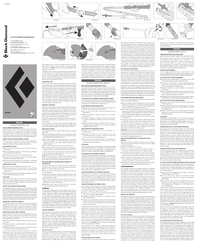 Page 1 de la notice Manuel utilisateur Black Diamond Distance FLZ