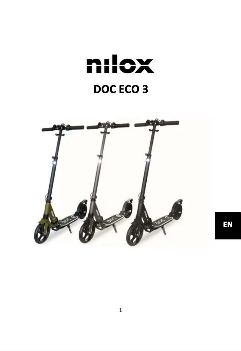 Page 1 de la notice Manuel utilisateur Nilox Doc Eco 3