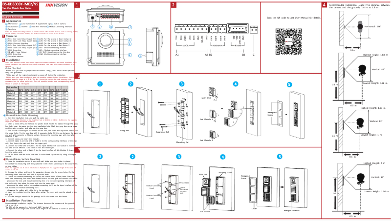 Página 1 del manual Guía de inicio rápido Hikvision DS-KD8003Y-IME2/NS