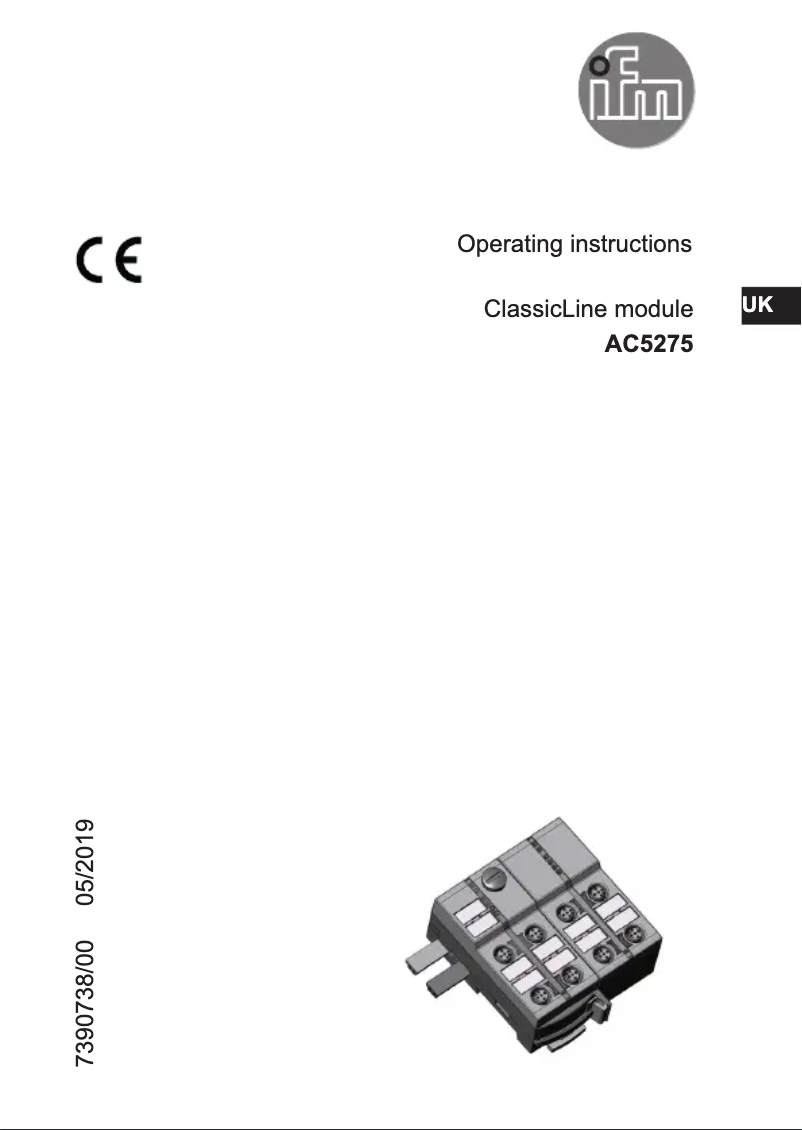 Page n°1 - Manuel utilisateur IFM AC5275