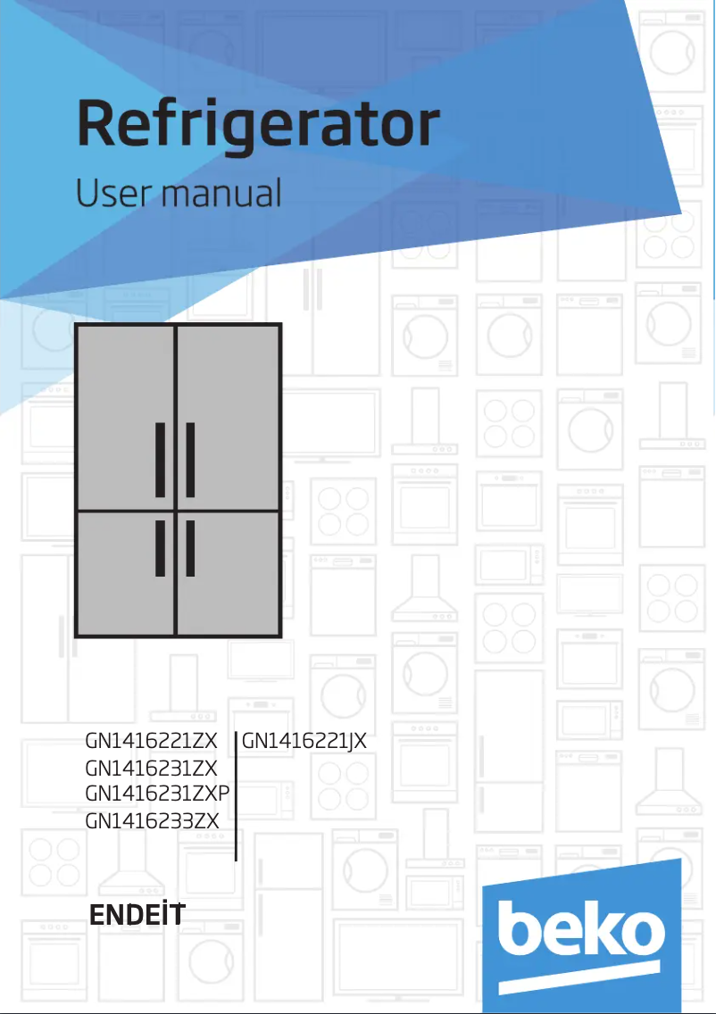 Page 1 de la notice Manuel utilisateur Beko GN1416221JX