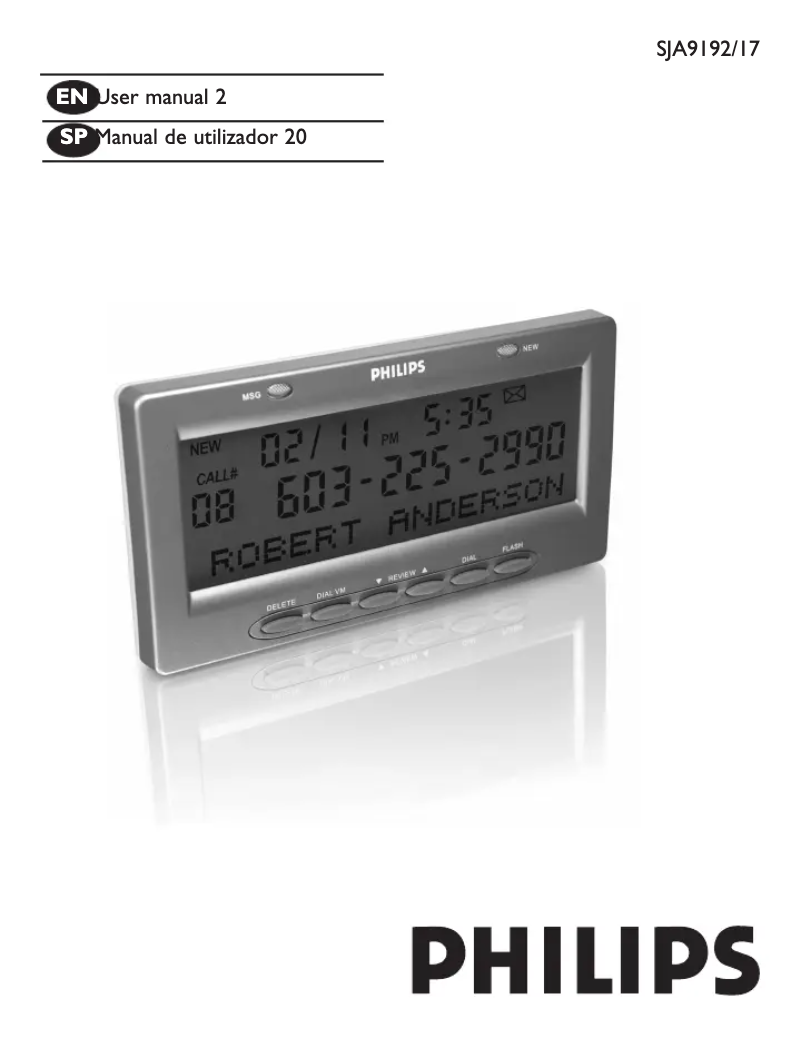 Página 1 del manual Manual de usuario Philips SJA9192