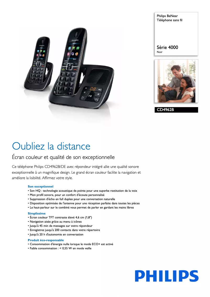 Imagen de la primera página del manual del dispositivo BeNear CD4962B