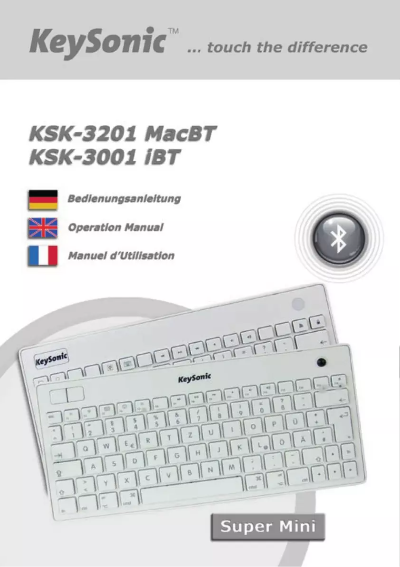 Página 1 del manual Manual de usuario KeySonic KSK-3201 MacBT