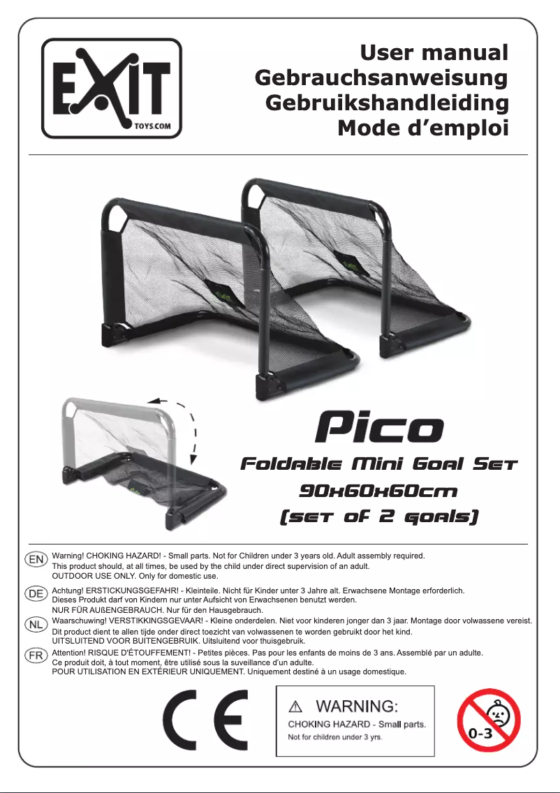 Page 1 de la notice Manuel utilisateur EXIT Pico Goal