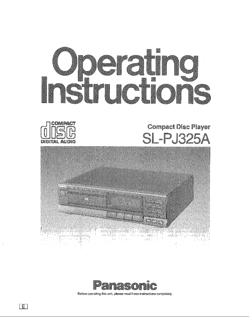Image de la première page du manuel de l'appareil SL-PJ325