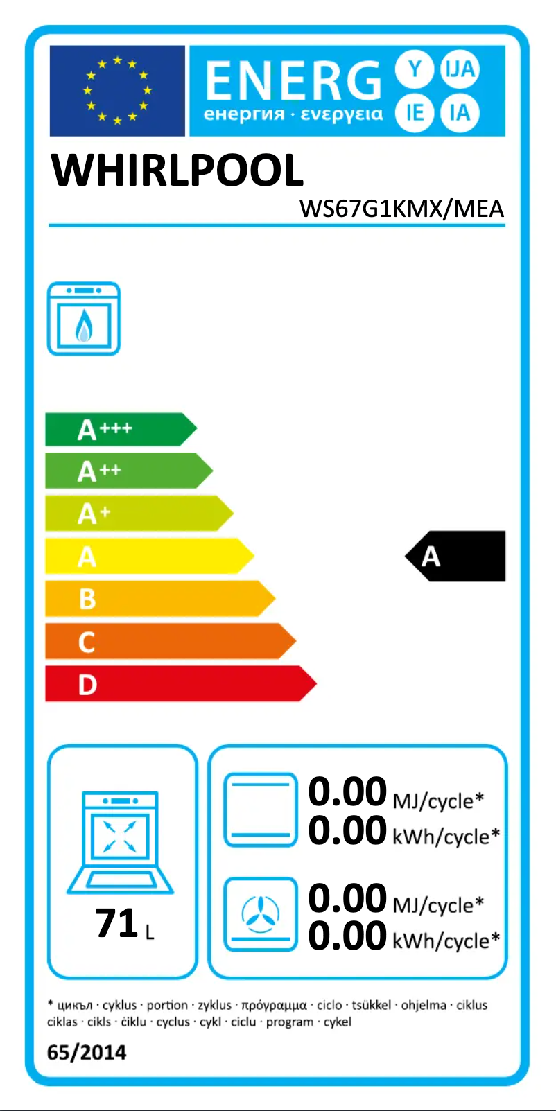 Image de la première page du manuel de l'appareil WS67G1KMX