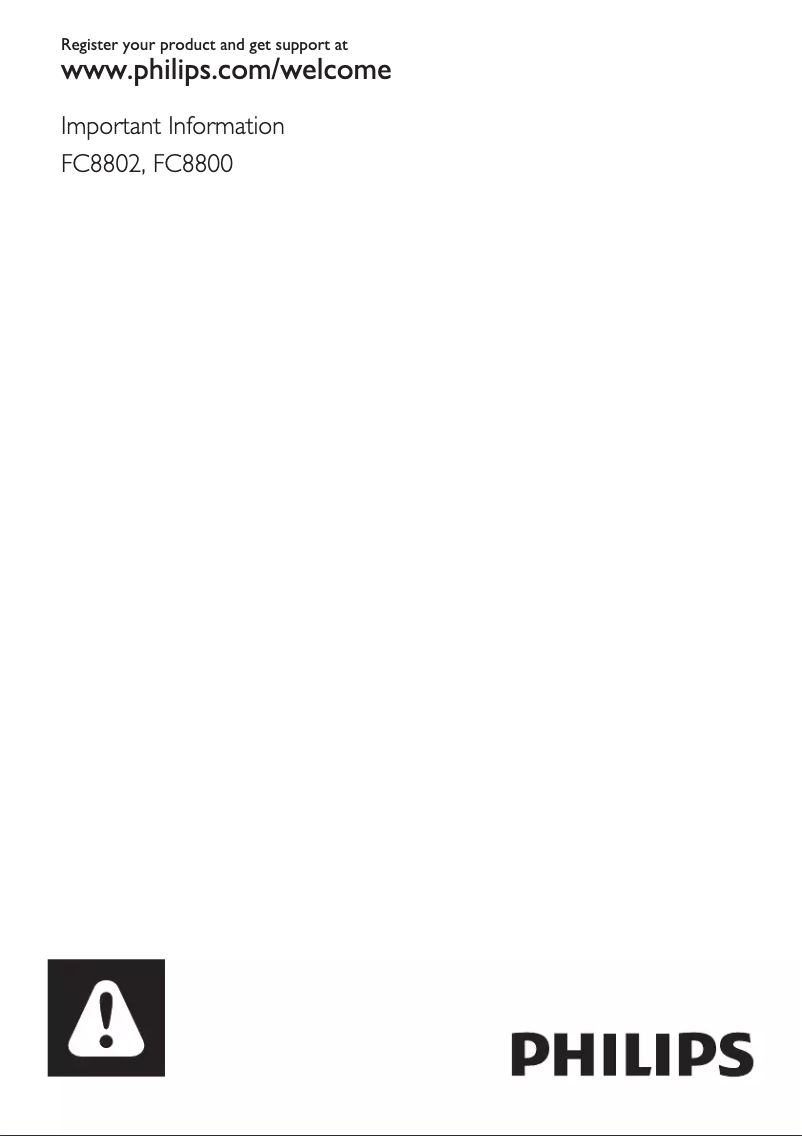 Page 1 de la notice Manuel utilisateur Philips EasyStar FC8800