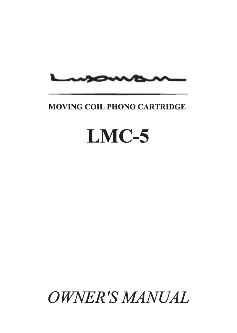 Image de la première page du manuel de l'appareil LMC-5
