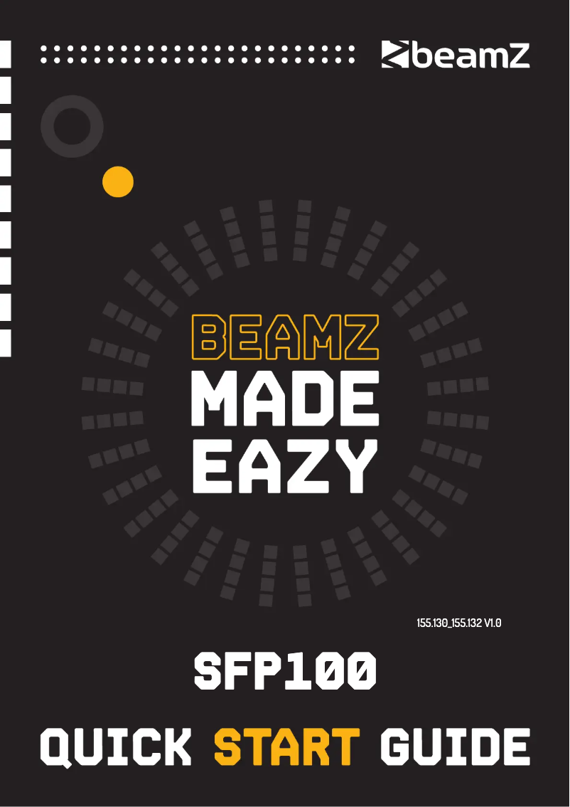 Página 1 del manual Guía de inicio rápido BeamZ SFP200