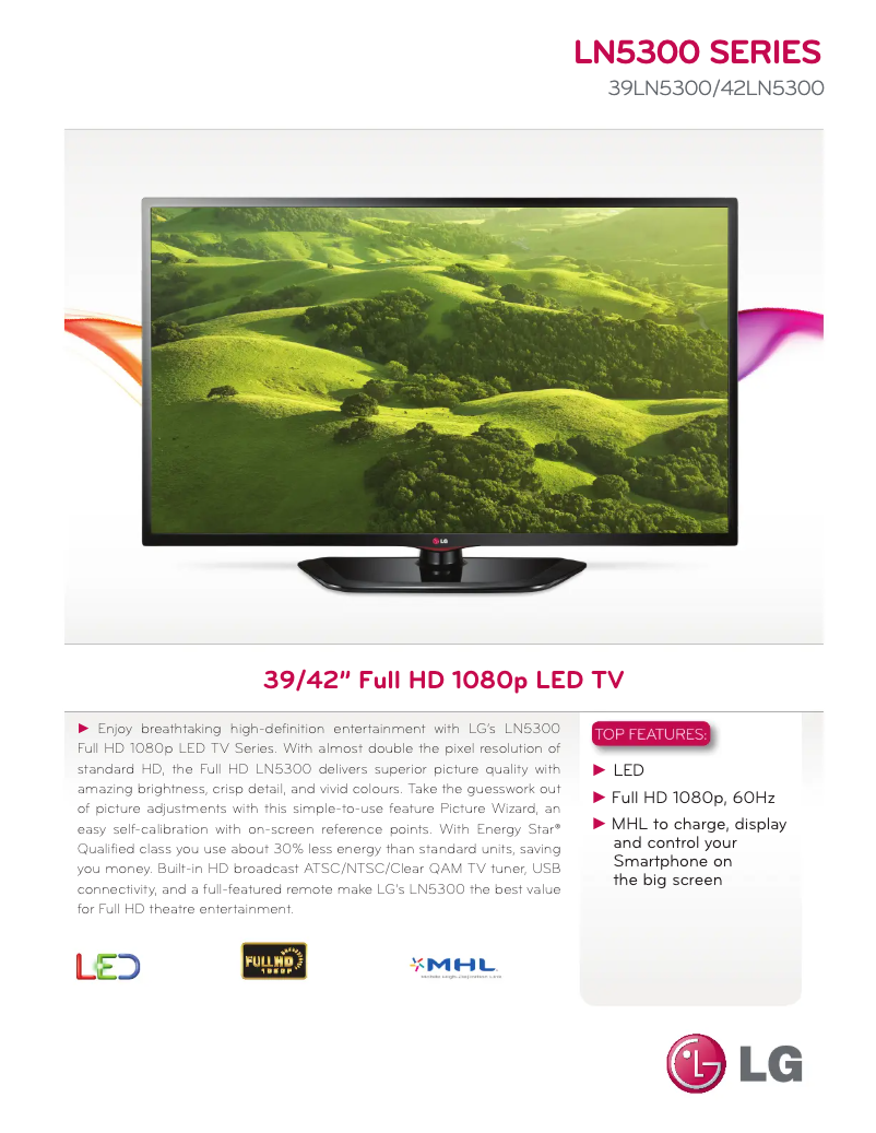 Page n°1 - Fiche technique LG 42LN5300