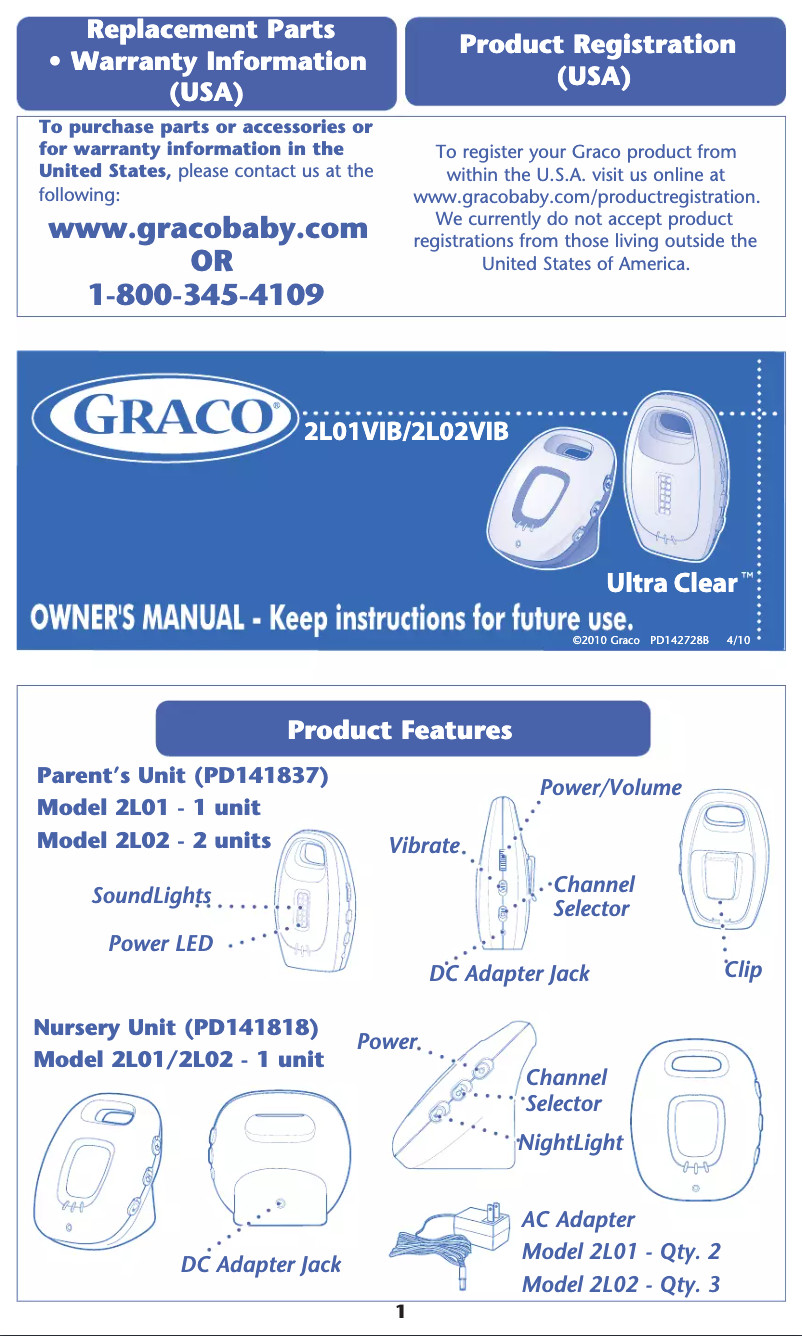 Página 1 del manual Manual de usuario Graco Ultra Clear 2L02VIB