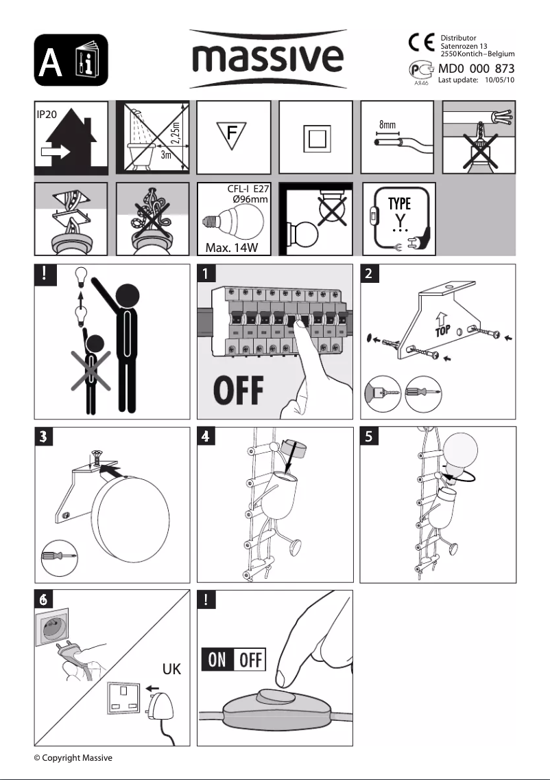 Page n°1 - Manuel utilisateur Massive Kico 45502/55/30
