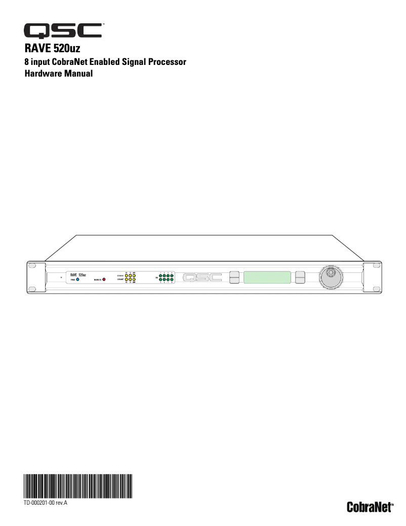 Image de la première page du manuel de l'appareil RAVE 520uz