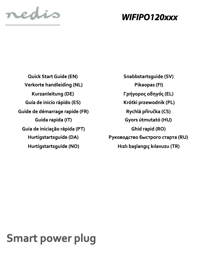 Page 1 de la notice Manuel utilisateur Nedis WIFIPO120FWT