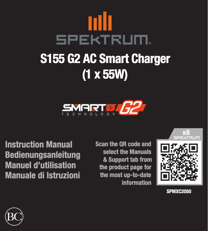 Page 1 de la notice Manuel utilisateur Spektrum S155