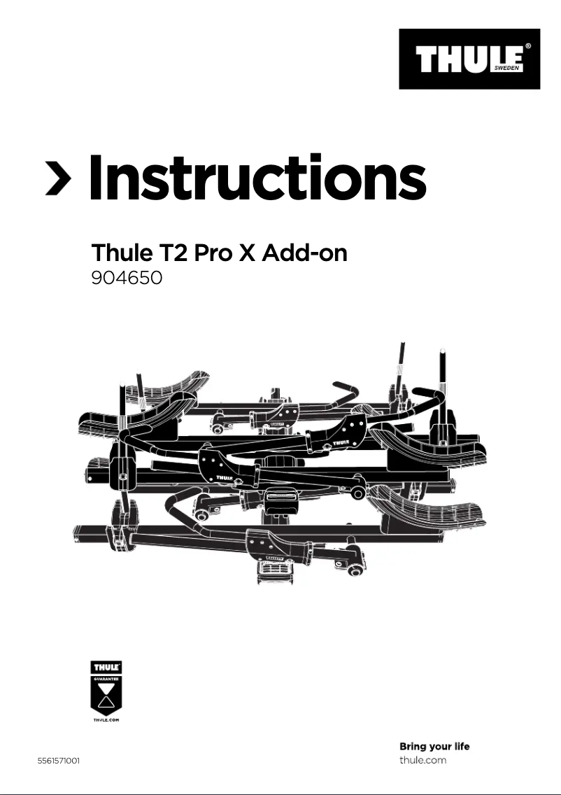 Image de la première page du manuel de l'appareil T2 Pro X 2 Bike Add-On
