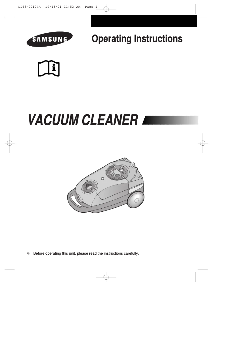 Page 1 de la notice Manuel utilisateur Samsung VC-8828E