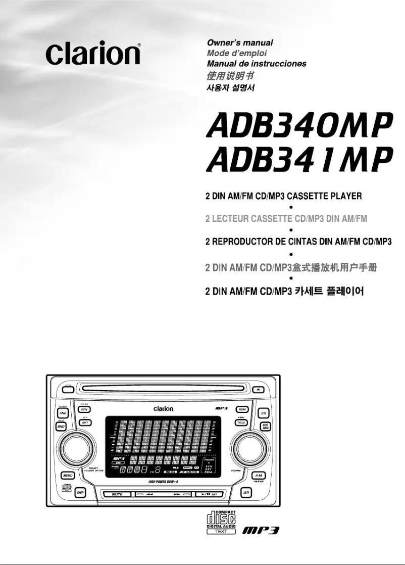 Image de la première page du manuel de l'appareil ADB340MP